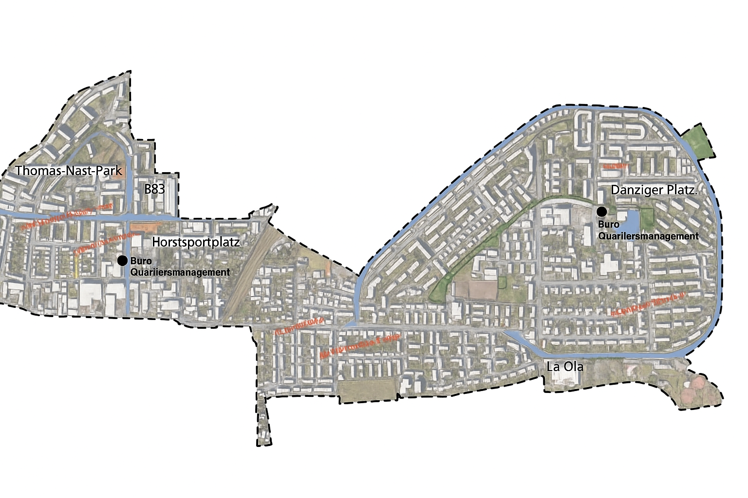 Standorte der Quartiersbüros